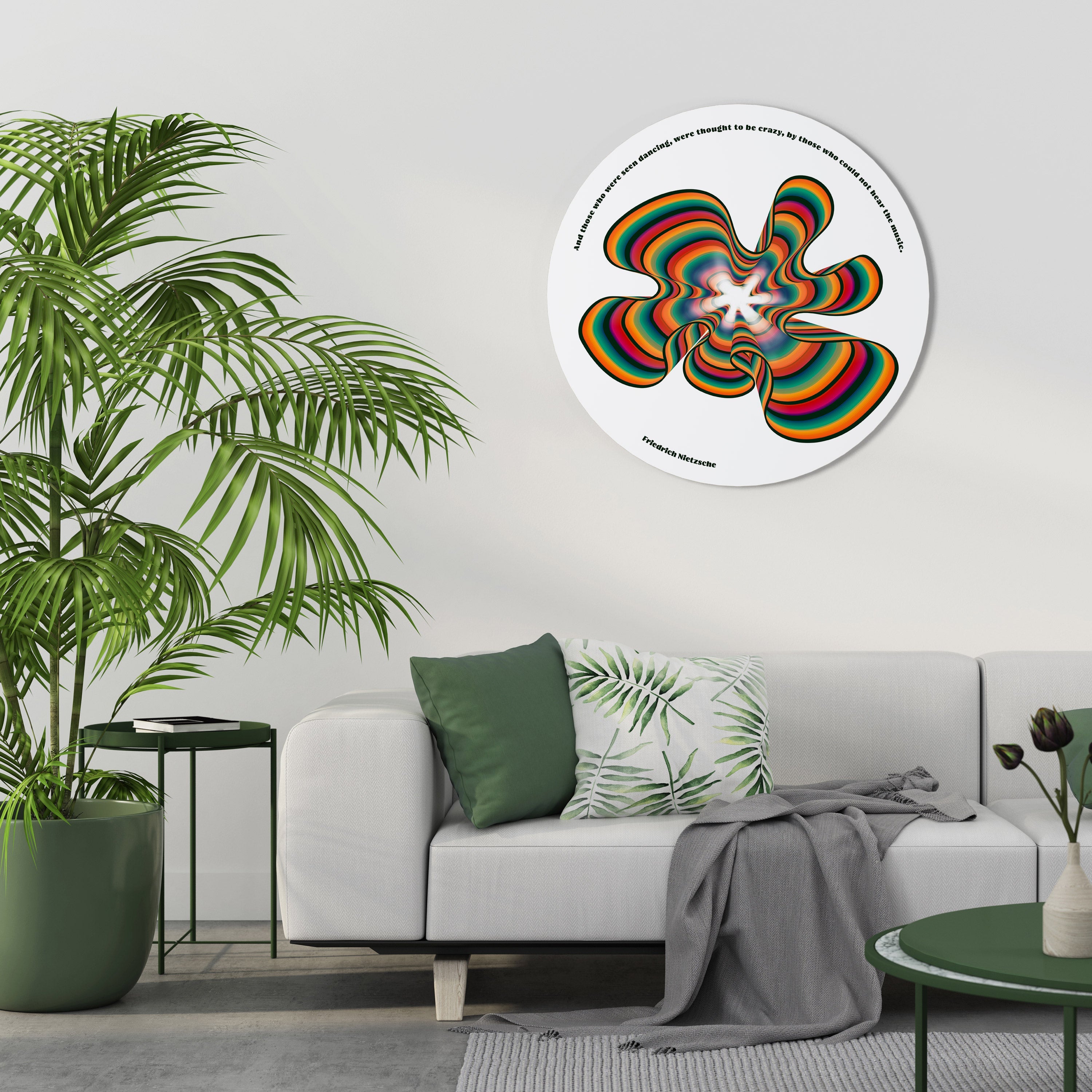 NOSTALGISKA EKON [ENG] Rund väggdekoration