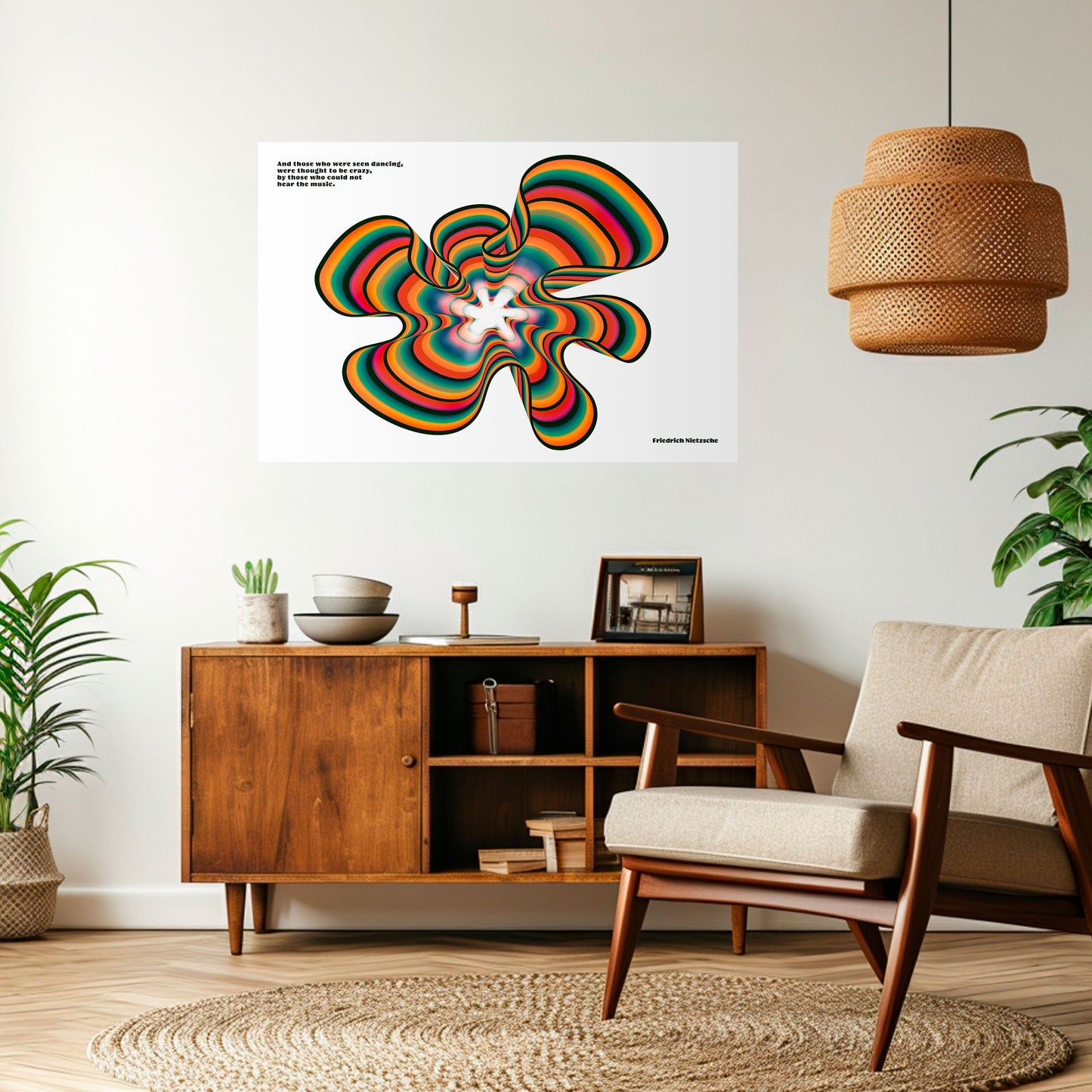 NOSTALGIC ECHOES [ENG] Peel and Stick Horizontal Poster