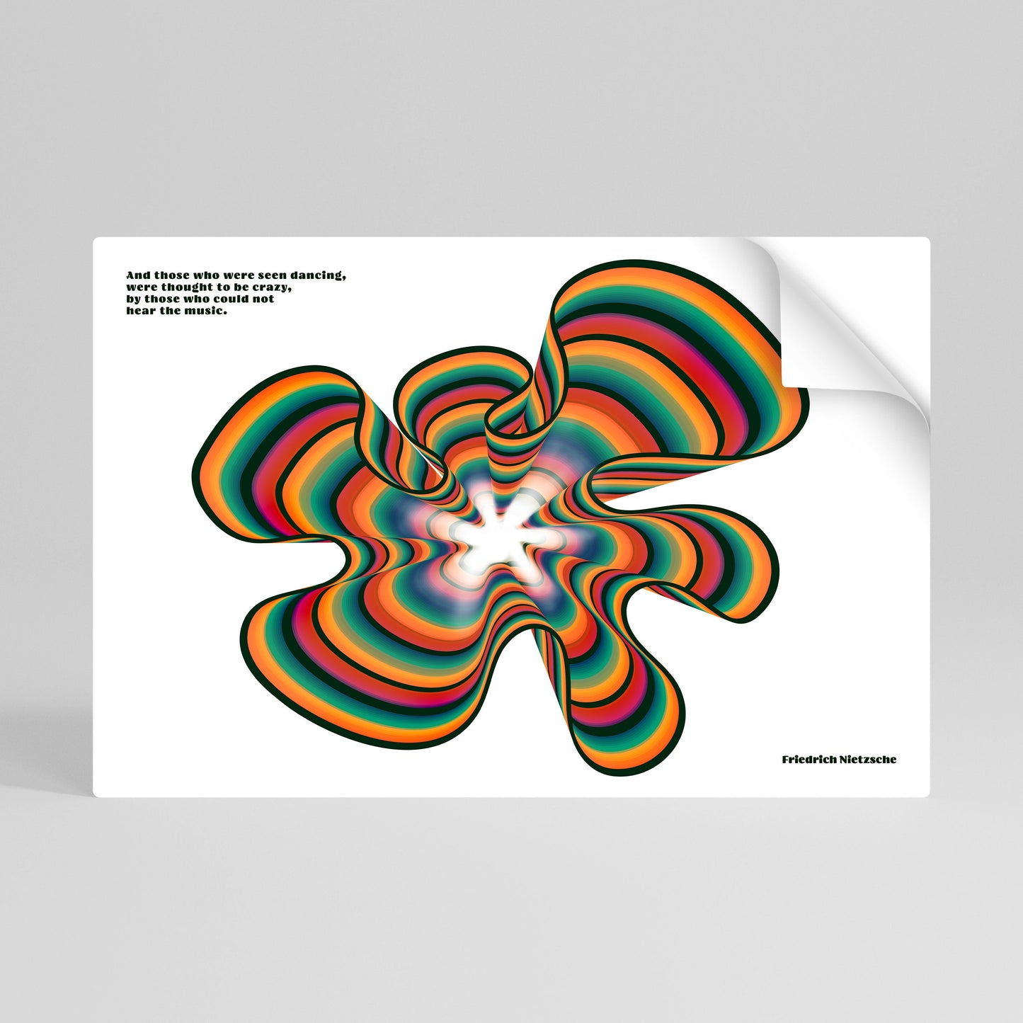 NOSTALGIC ECHOES [ENG] Peel and Stick Horizontal Poster