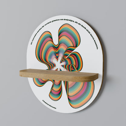 NOSTALGIC ECHOES [DE] Oval Art Shelf In Oak Effect