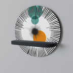 CHROMALINE CREATION Rund konsthylla i svart finish