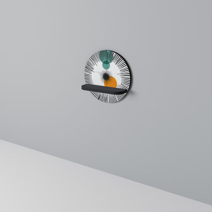 CHROMALINE CREATION Rund konsthylla i svart finish