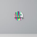 WHIMSY NEON Rund konsthylla i svart finish