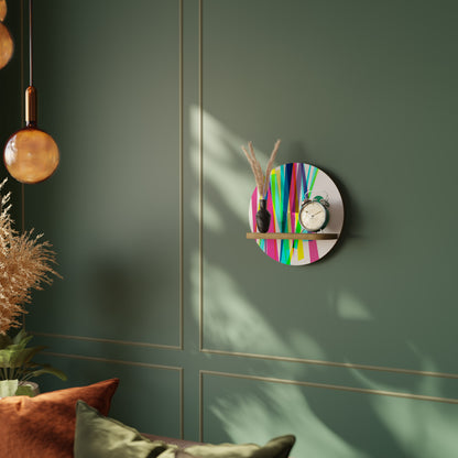 WHIMSY NEON Rund Konsthylla I Ekeffekt
