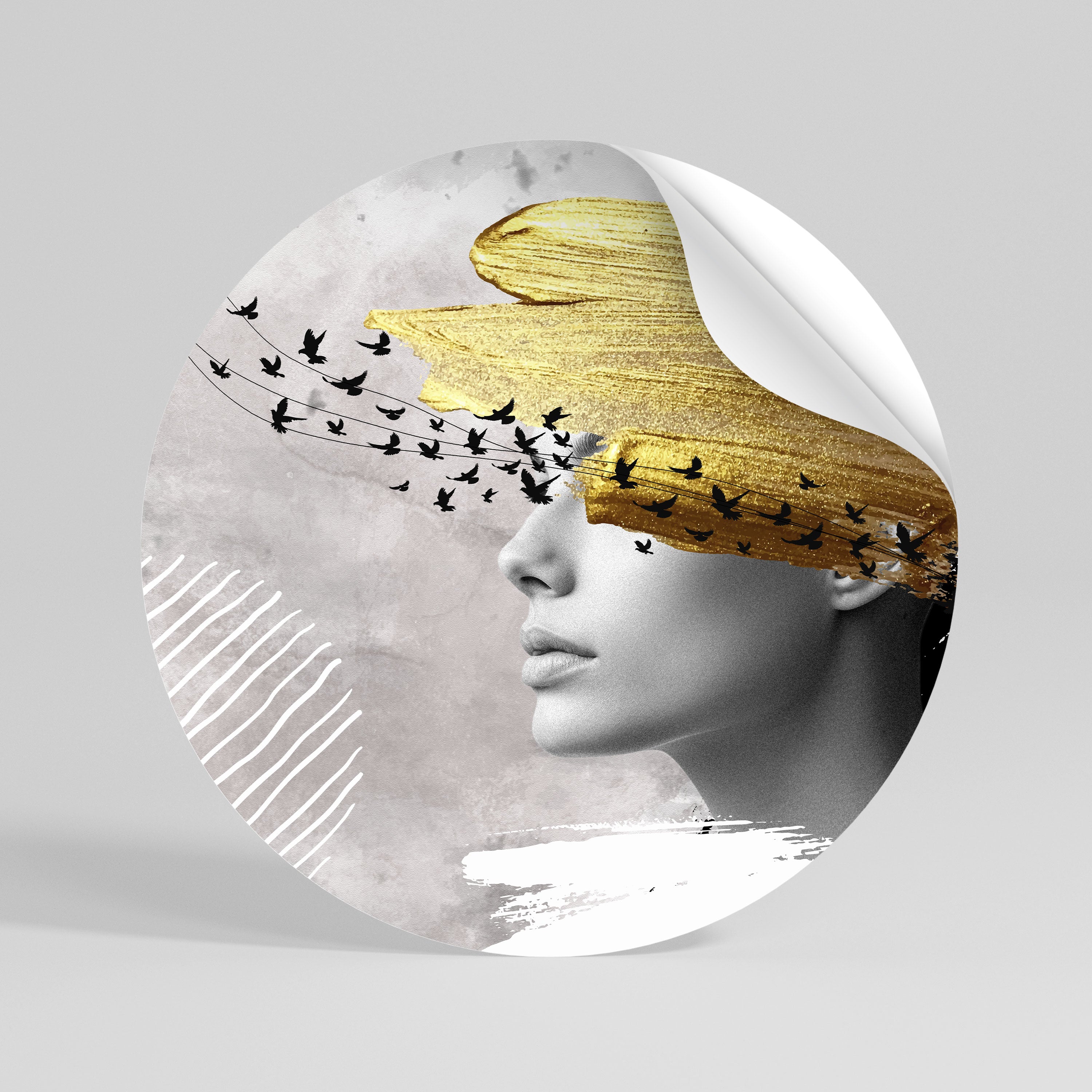 TREASURE THOUGHTS Peel and Stick Round Sticker