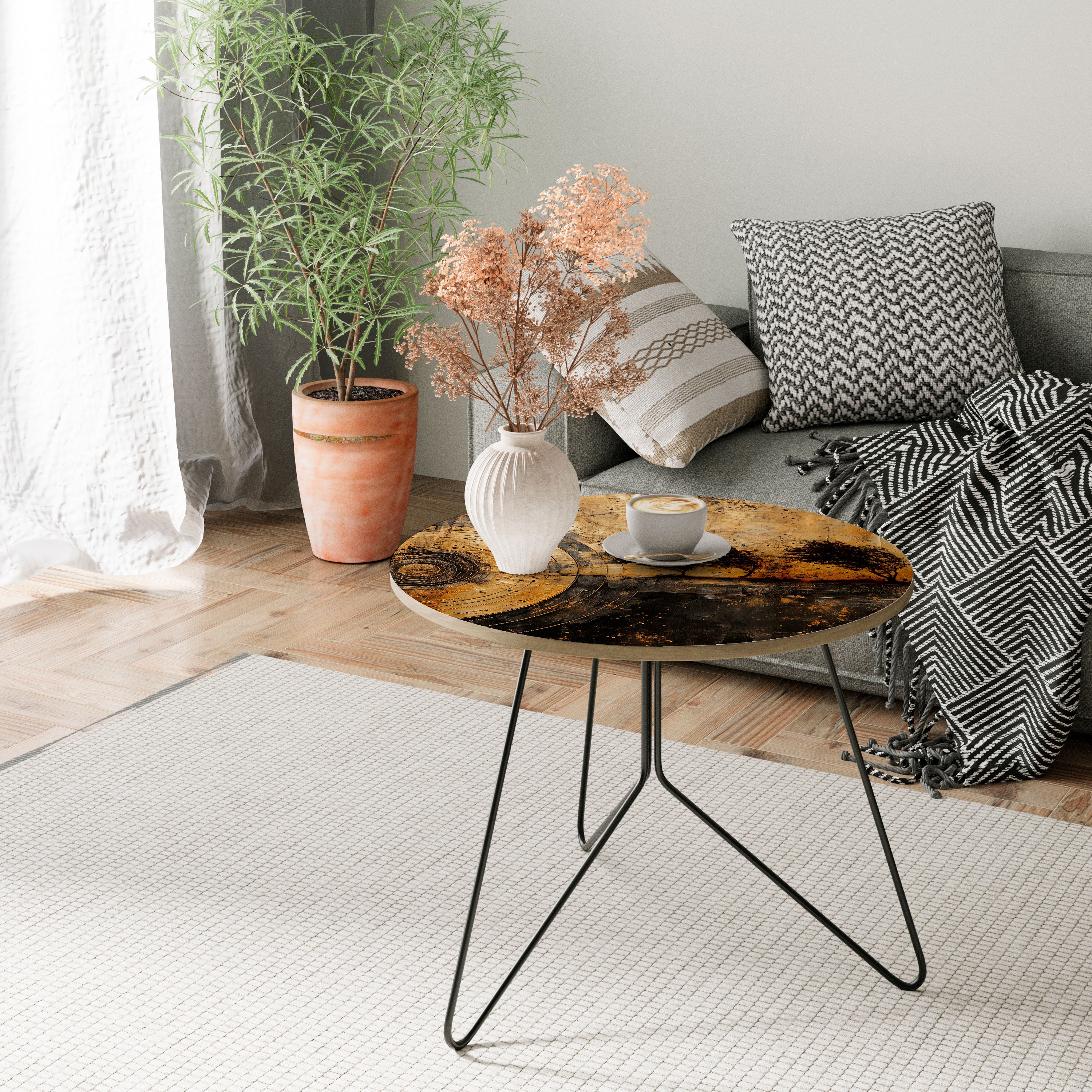 COPPERY EARTHQUAKE Large Coffee Table