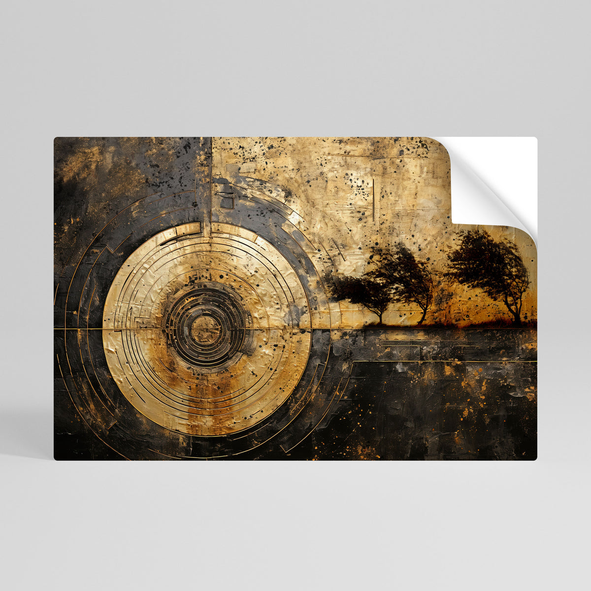 COPPERY EARTHQUAKE Självhäftande Horisontell Poster