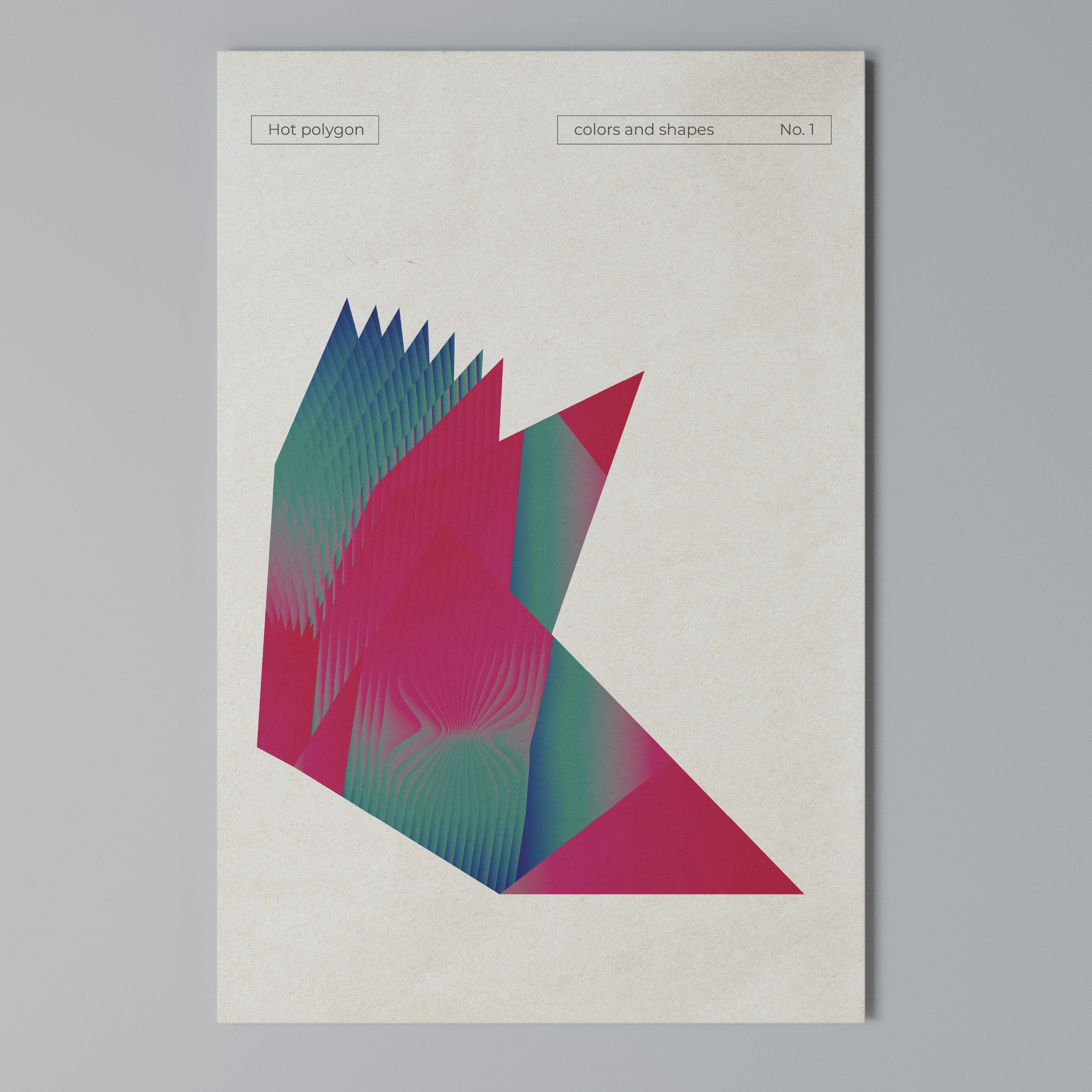 HOT POLYGON Vertical Canvas Print