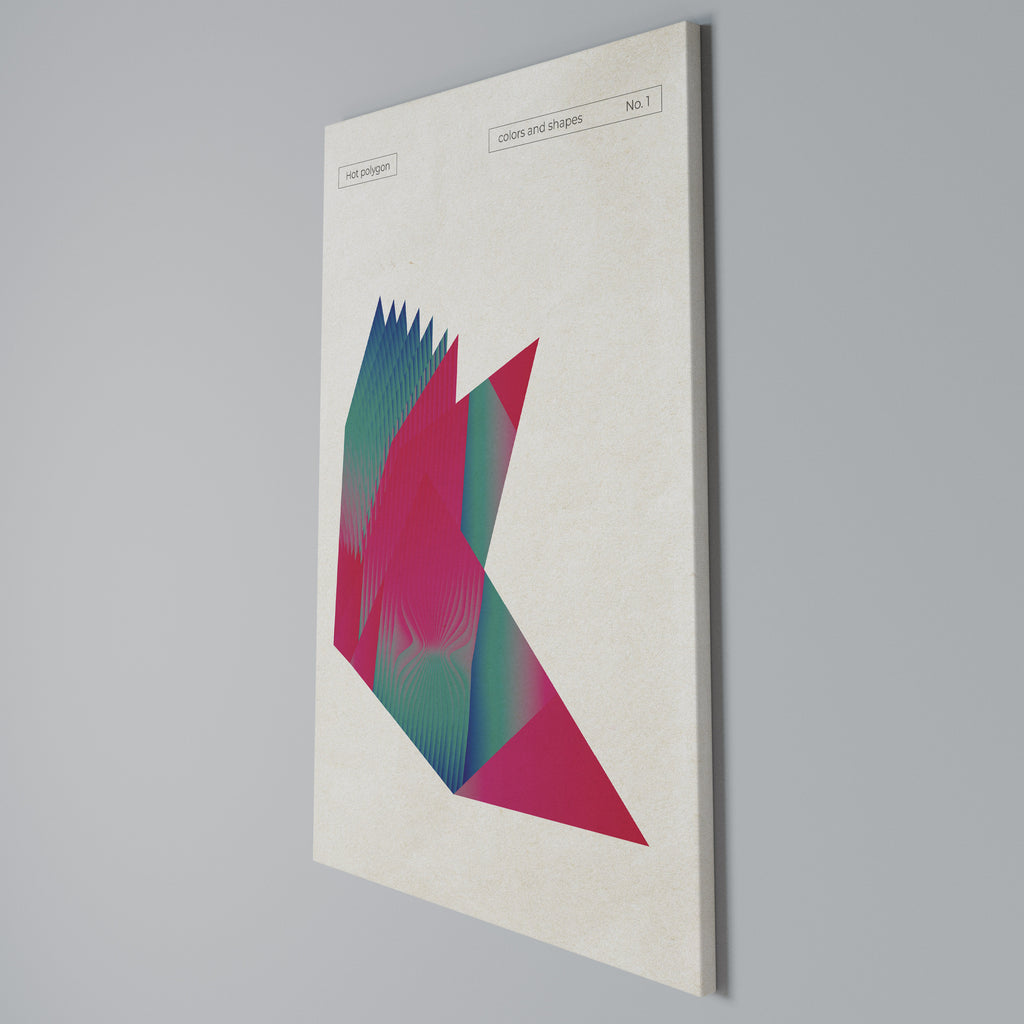 HOT POLYGON Vertical Canvas Print