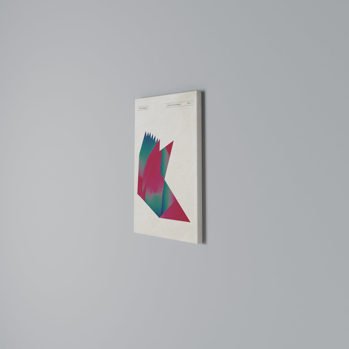 HOT POLYGON Vertical Canvas Print