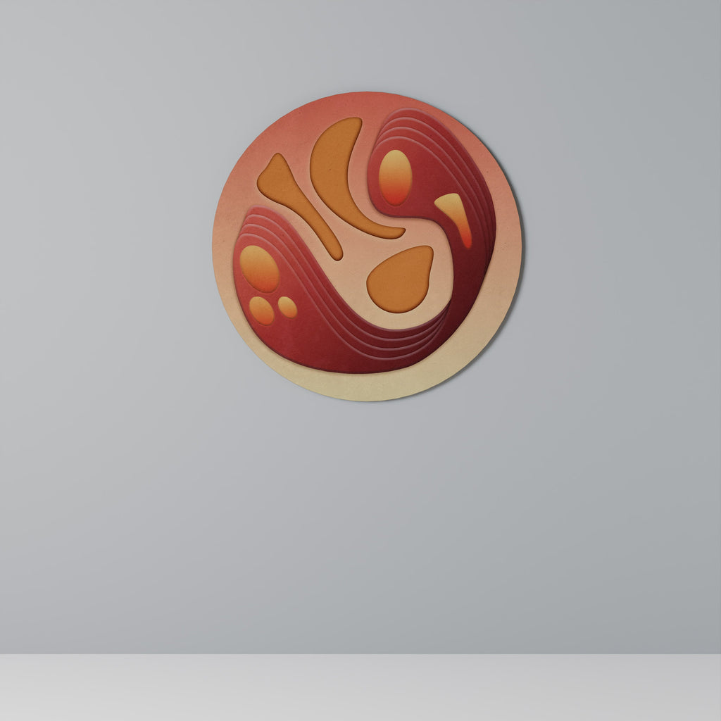 IMMERSIONSSTRUKTUR Rund väggkonst