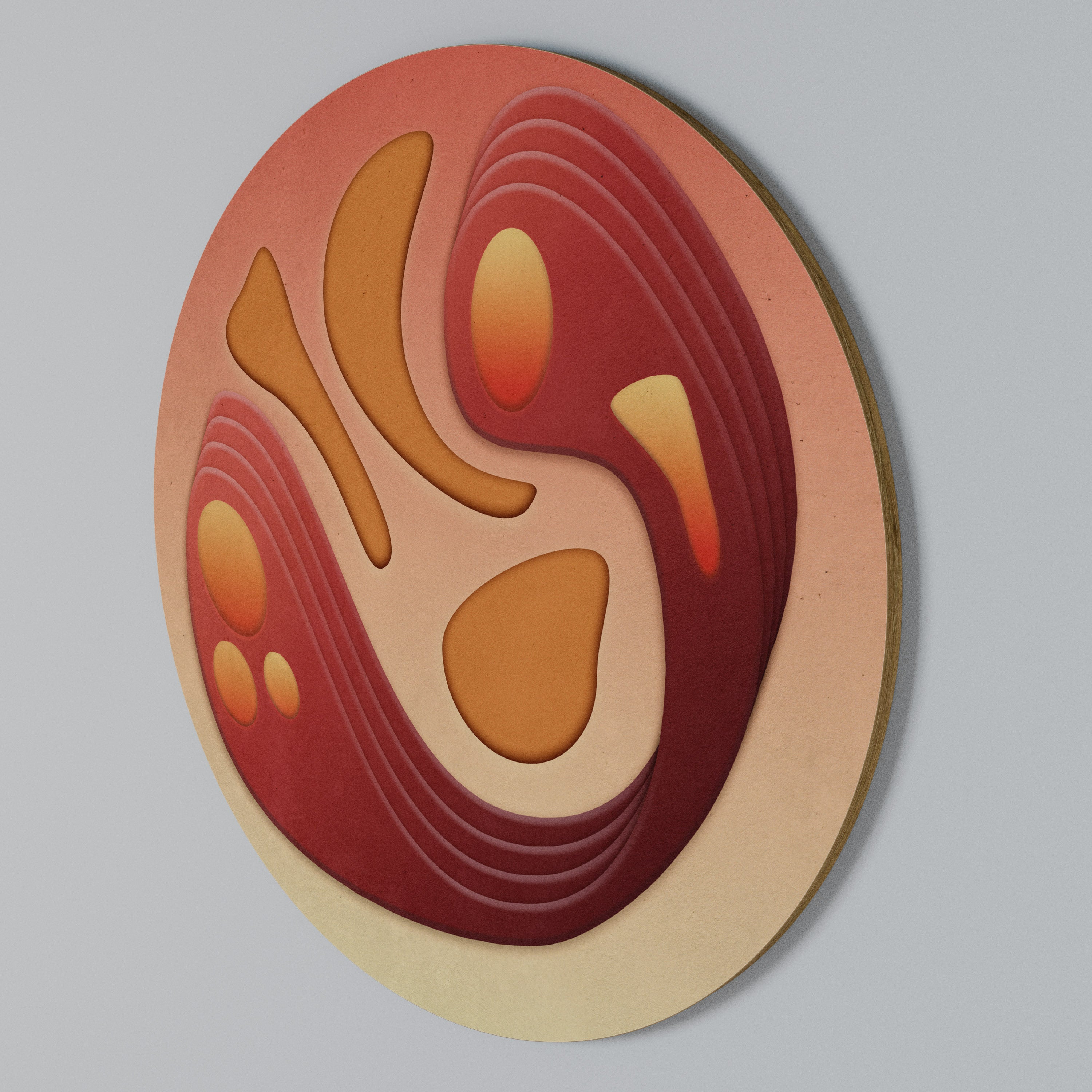 IMMERSION STRUCTURE Rund väggdekor