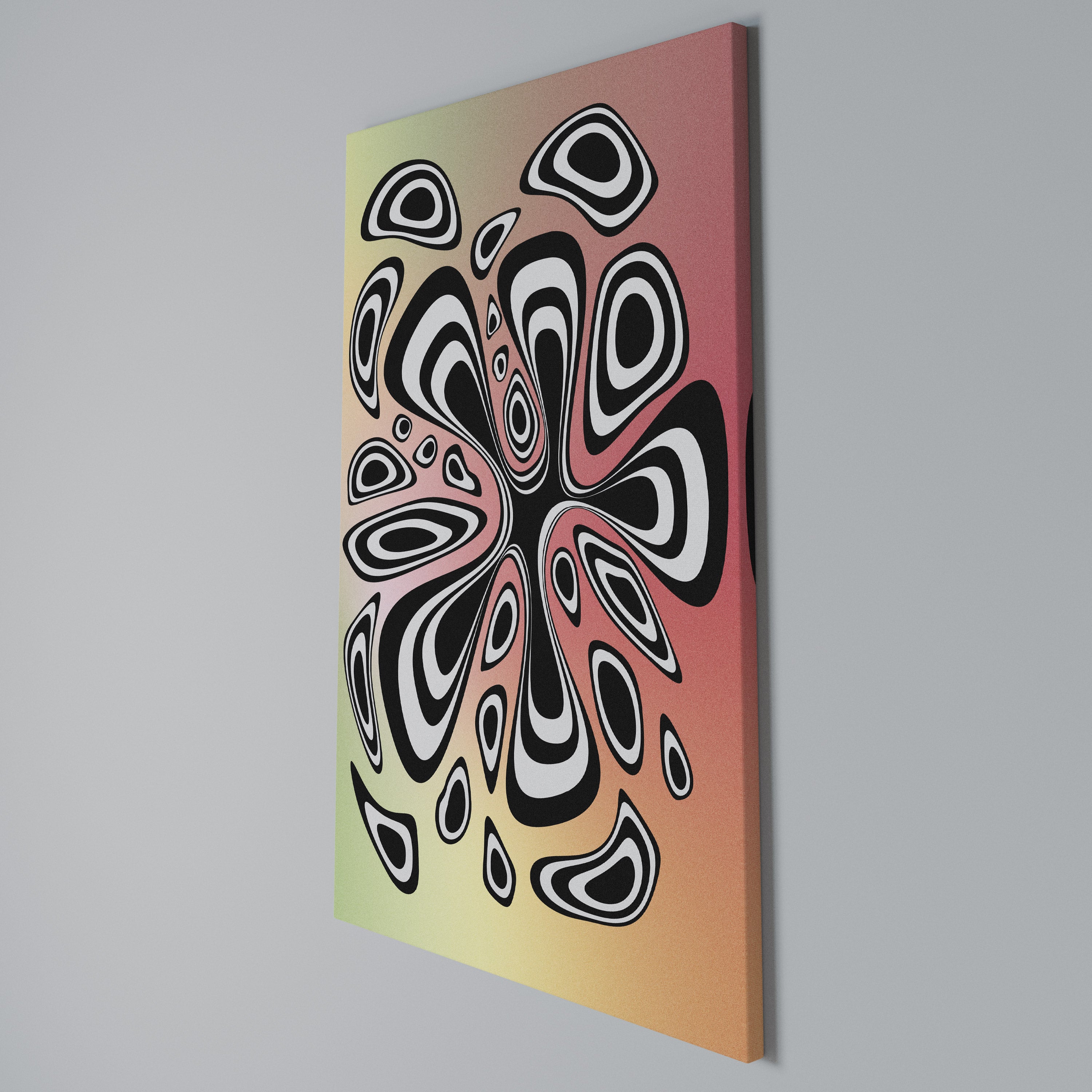 ILLUSIONARY SPLASH Vertical Canvas Print