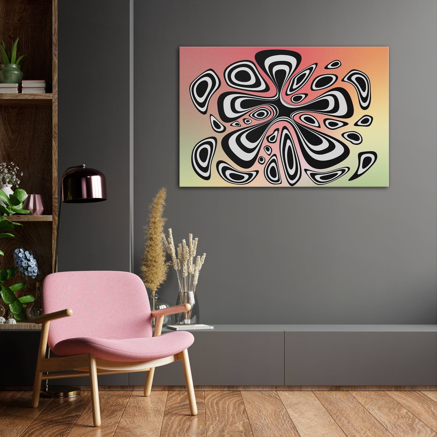 ILLUSIONARY SPLASH Horizontal Canvas Print