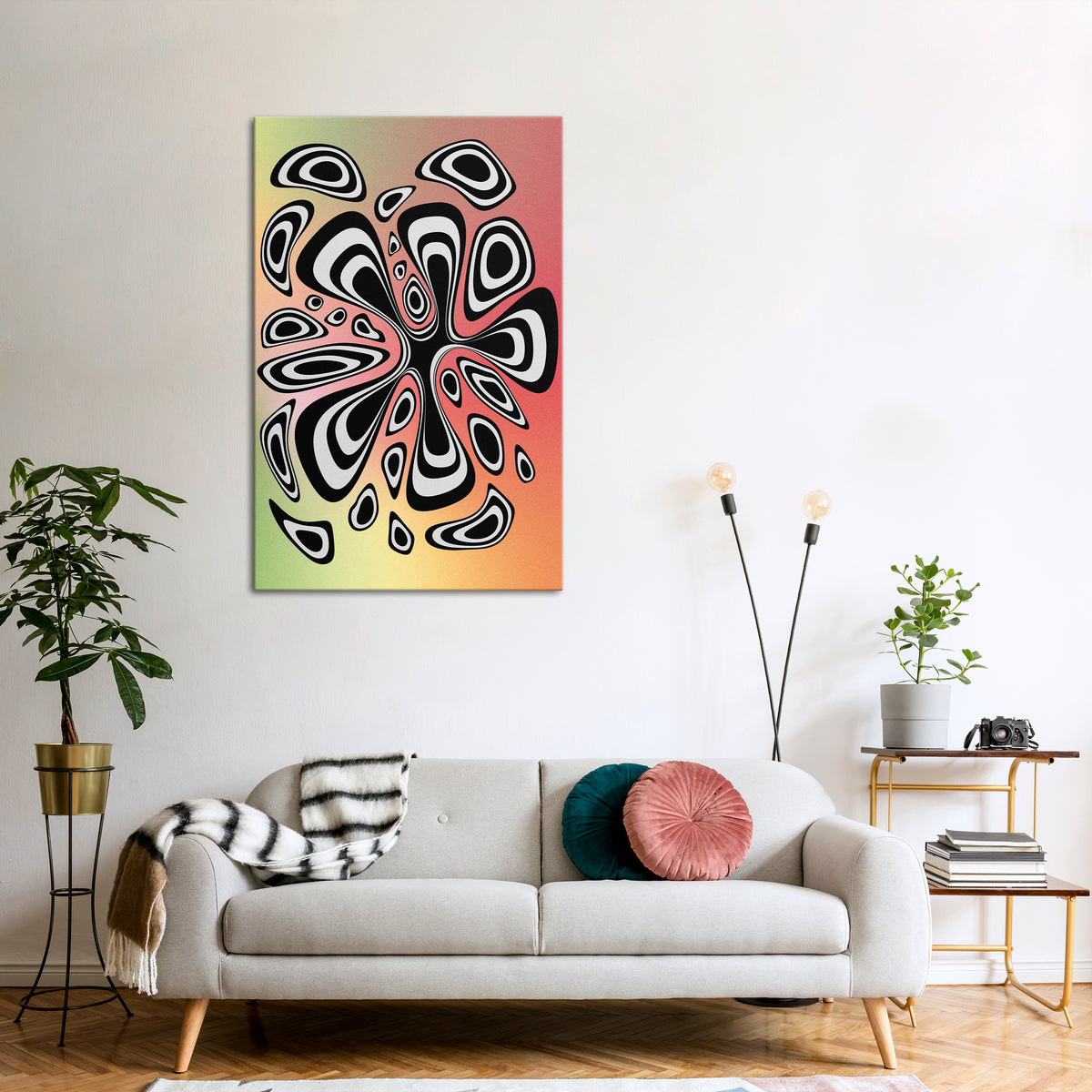 ILLUSIONARY SPLASH Vertical Canvas Print