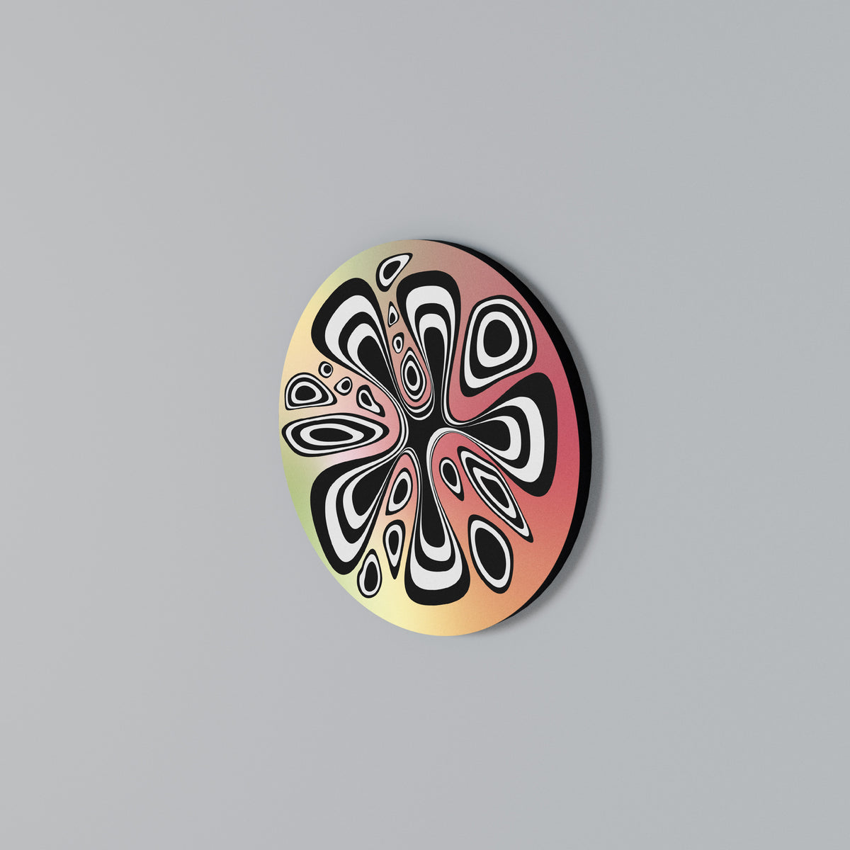 ILLUSIONARY SPLASH Round Wall Art