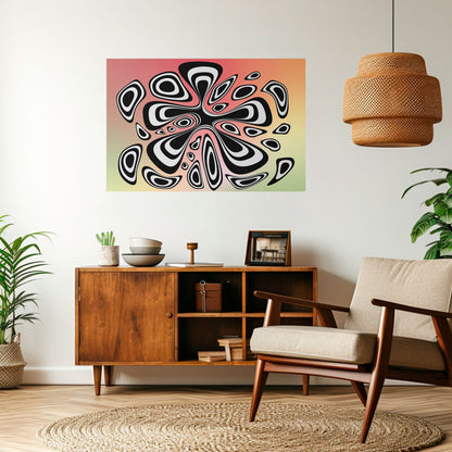 ILLUSIONARY SPLASH Peel and Stick Horizontal Poster