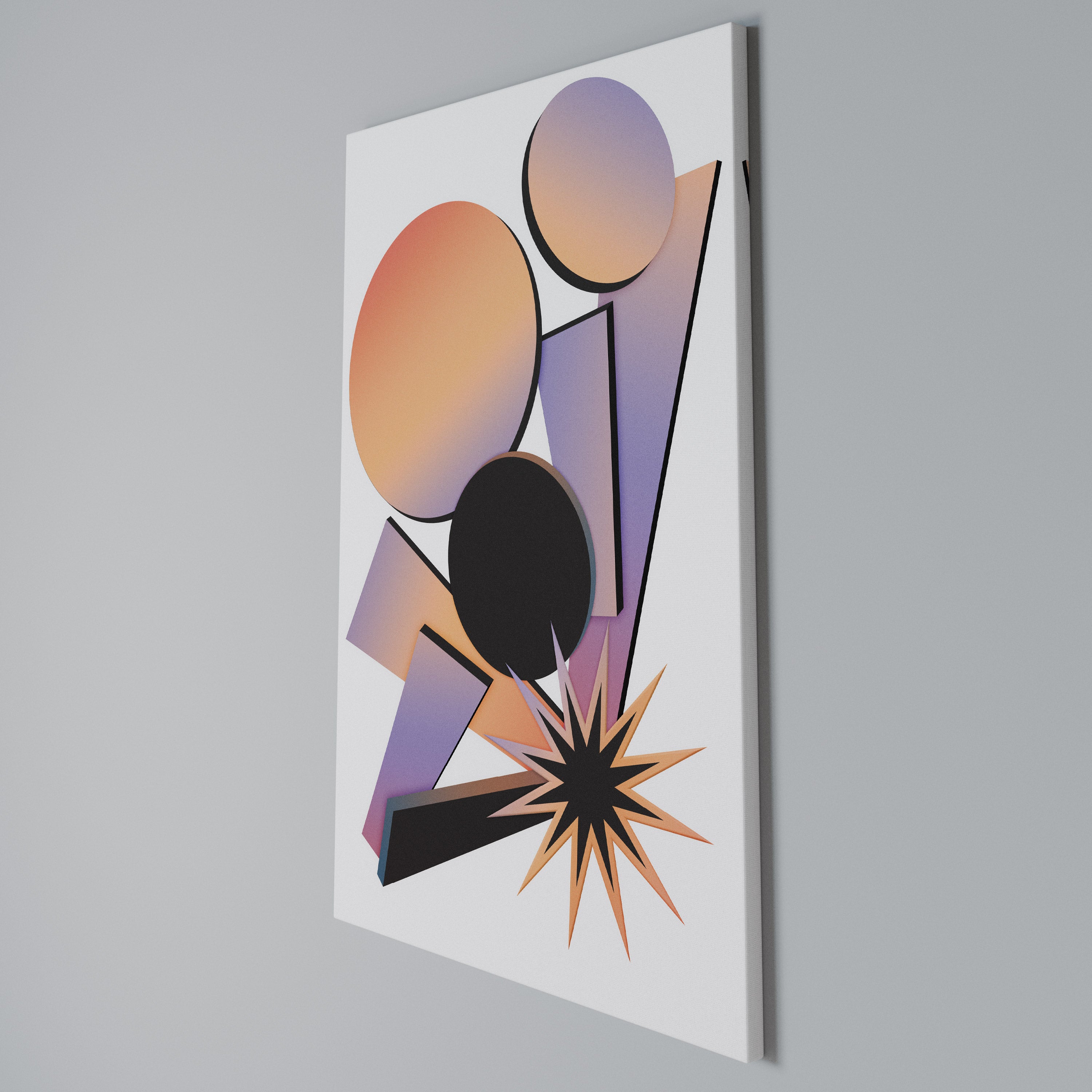ANGULAR ARTISTRY Vertical Canvas Print