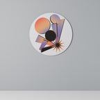 ANGULAR ARTISTRY Round Wall Art