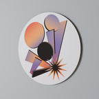ANGULAR ARTISTRY Round Wall Art