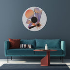 ANGULAR ARTISTRY Round Wall Art