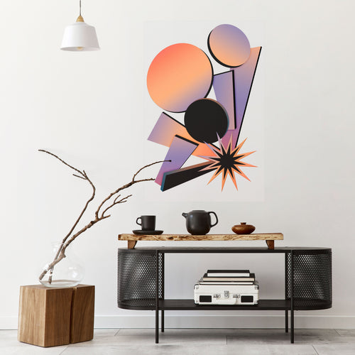 ANGULAR ARTISTRY vertikal poster med självhäftande motiv