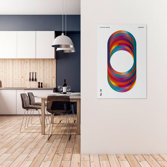 ELIPTICAL GRADIENTS Vertical Canvas Print