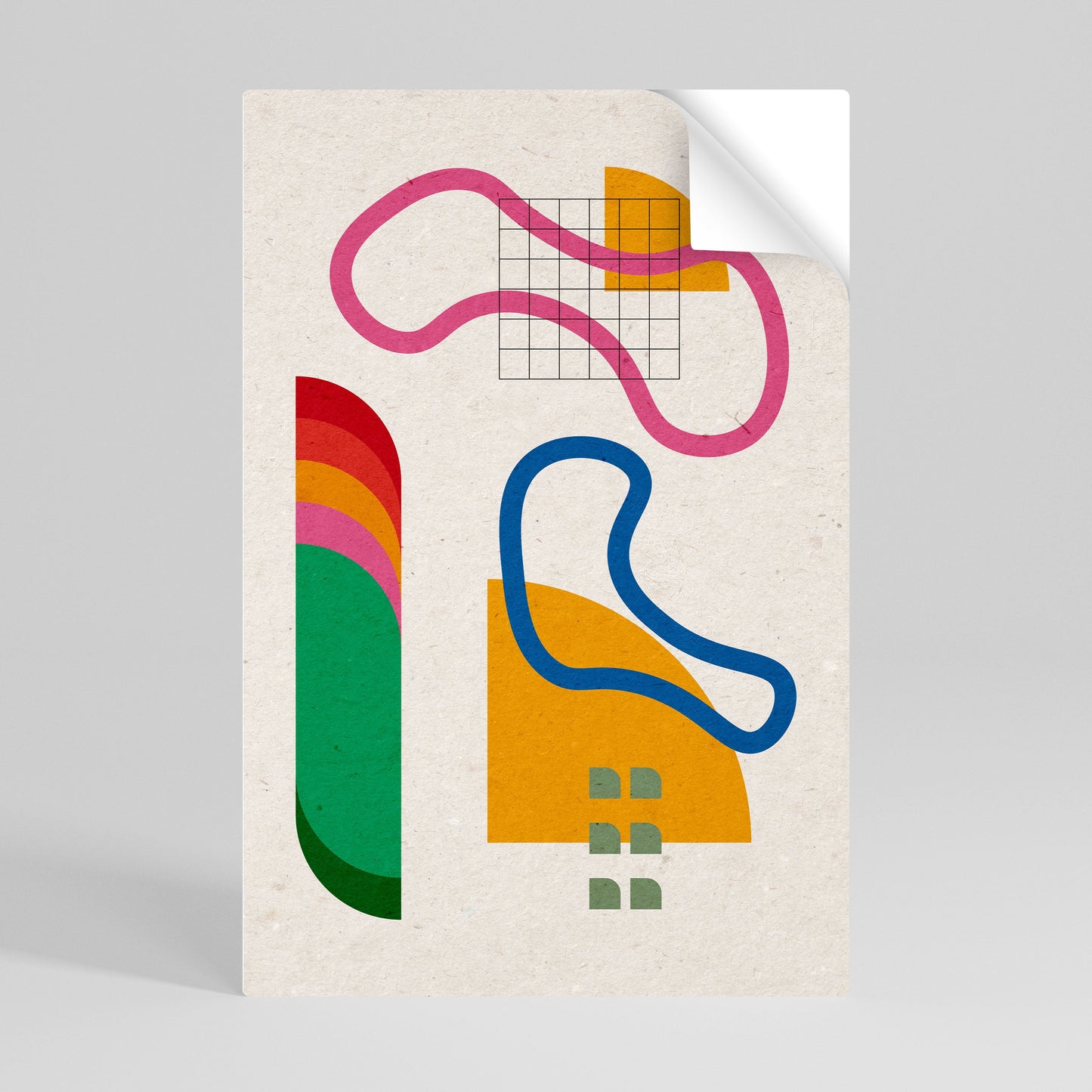 SHAPE SHOCK Peel and Stick Vertical Poster