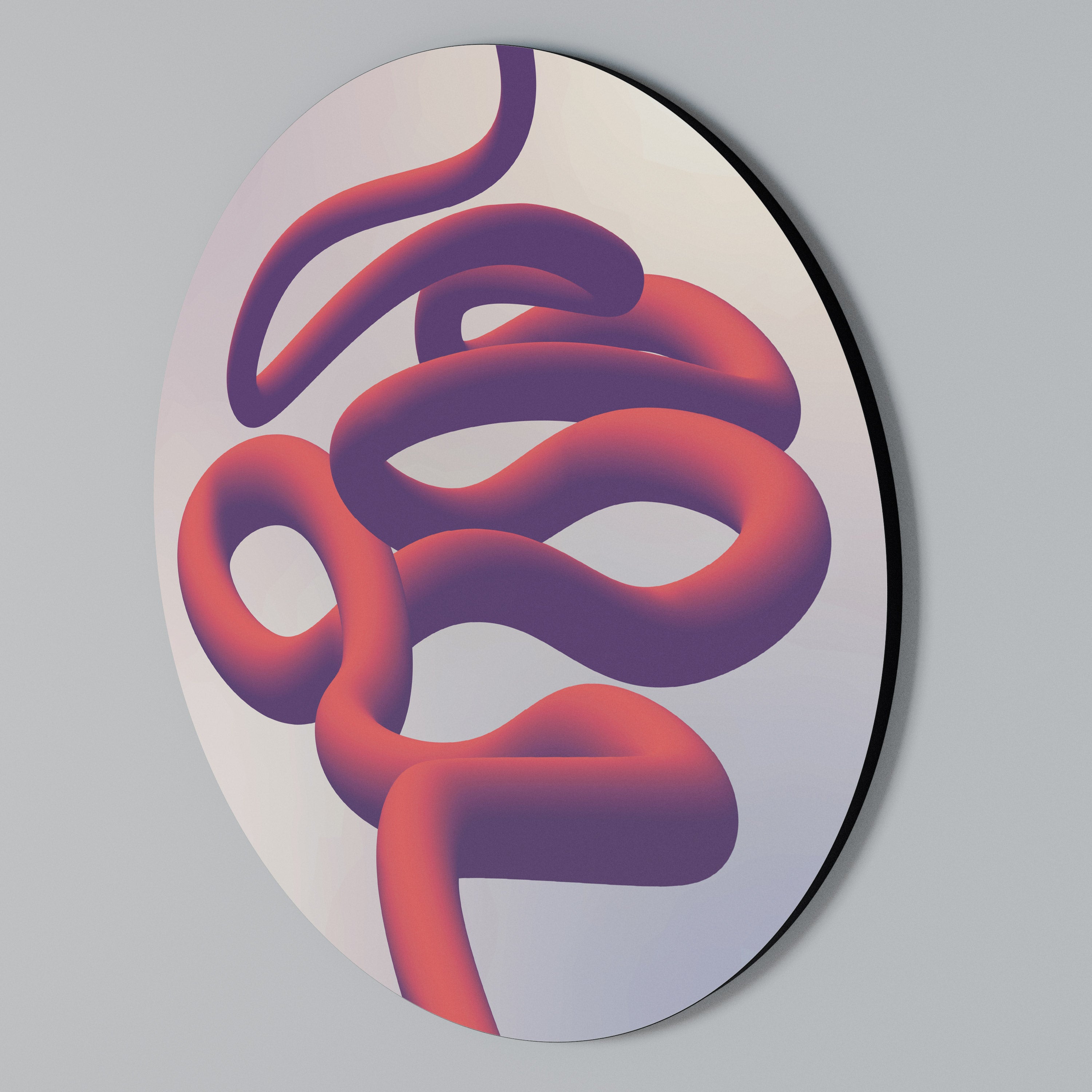 Rund väggdekoration med INFINITY WIRE