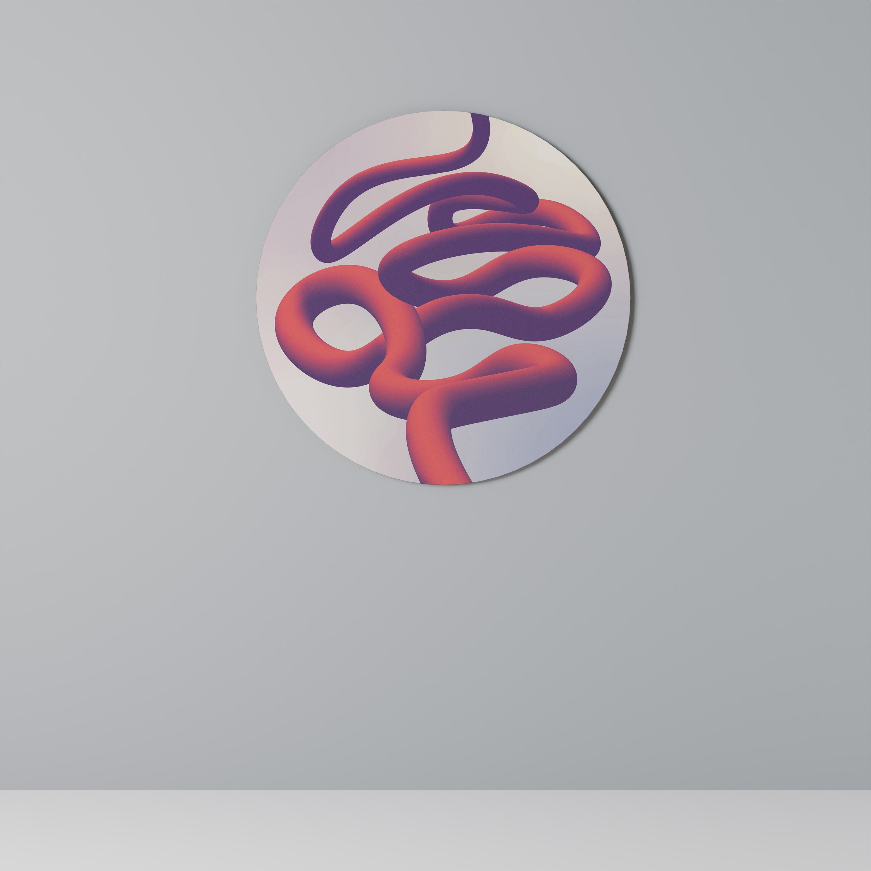 Rund väggdekoration med INFINITY WIRE