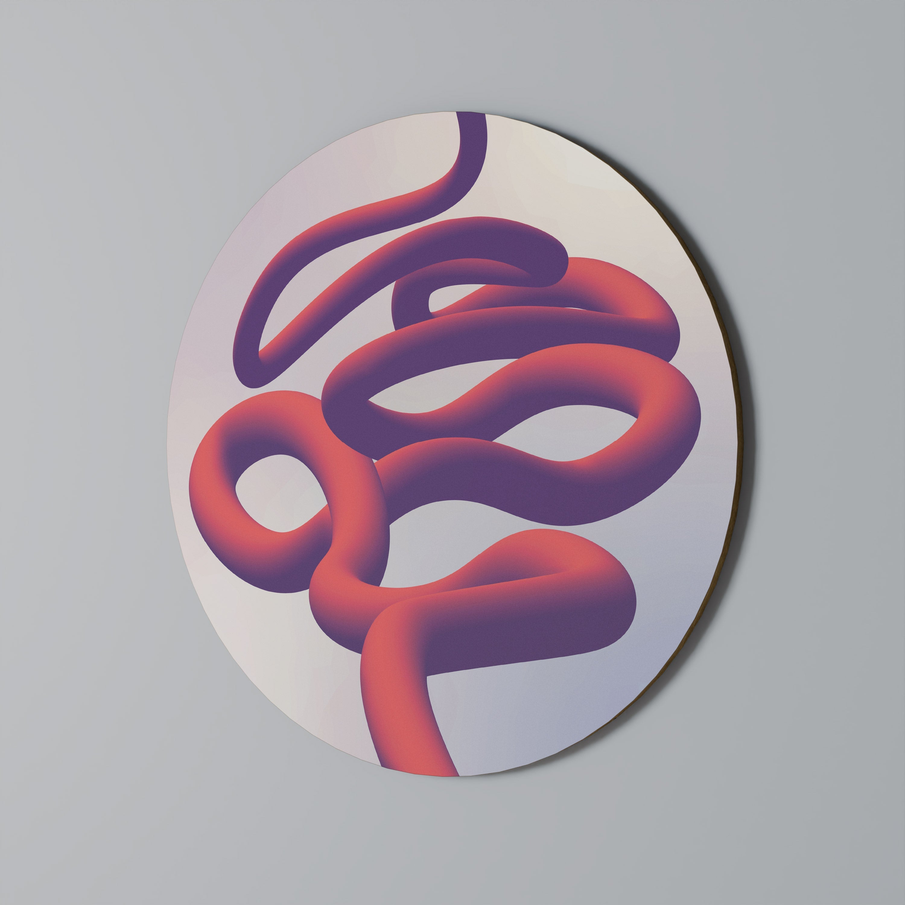 Rund väggdekoration med INFINITY WIRE