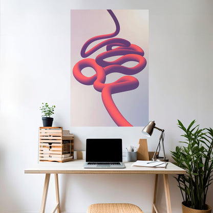 INFINITY WIRE vertikal affisch med självhäftande mönster