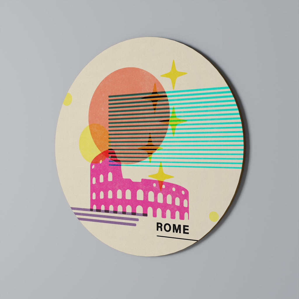 ROMERSK GLITTER Rund Väggdekoration