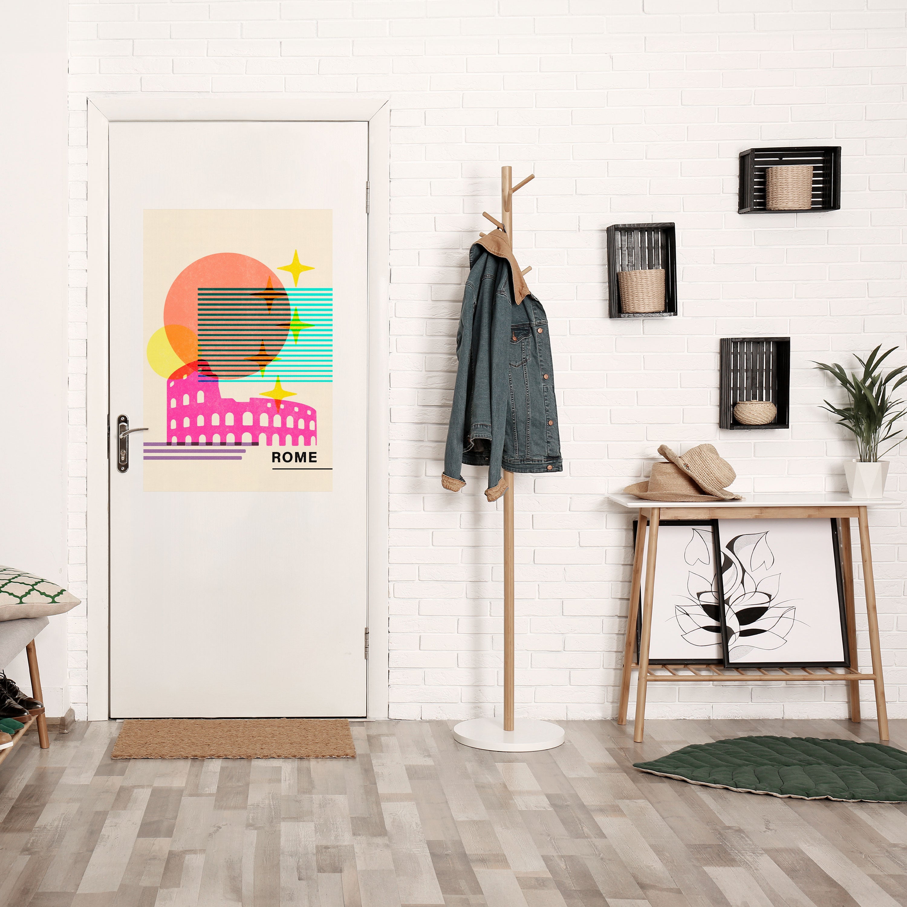 ROMERSK SPARKLE vertikal poster med självhäftande tryck