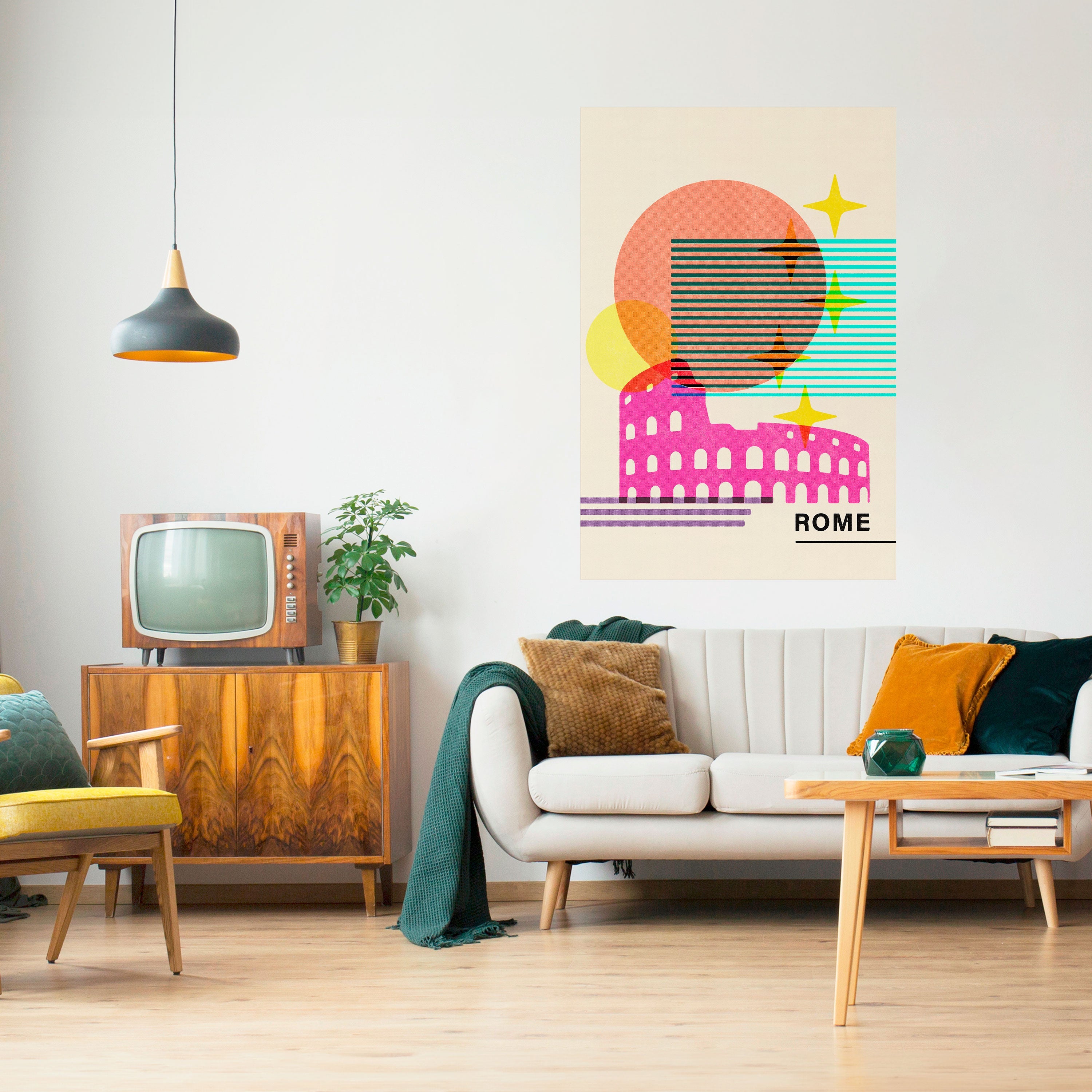 ROMERSK SPARKLE vertikal poster med självhäftande tryck