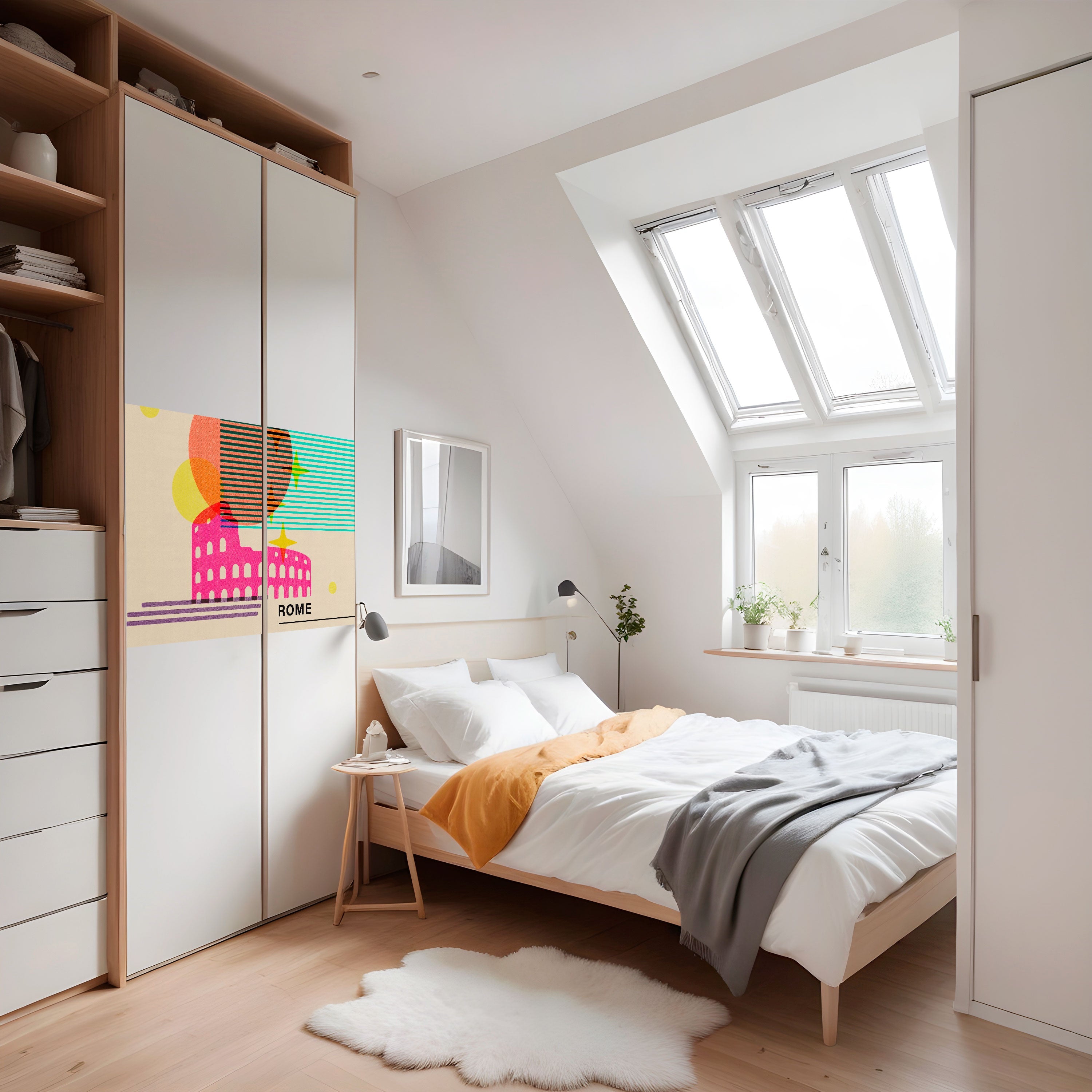 ROMERSK SPARKLE horisontell affisch med självhäftande motiv