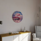 MARS OVER THE BLED LAKE Round Wall Art