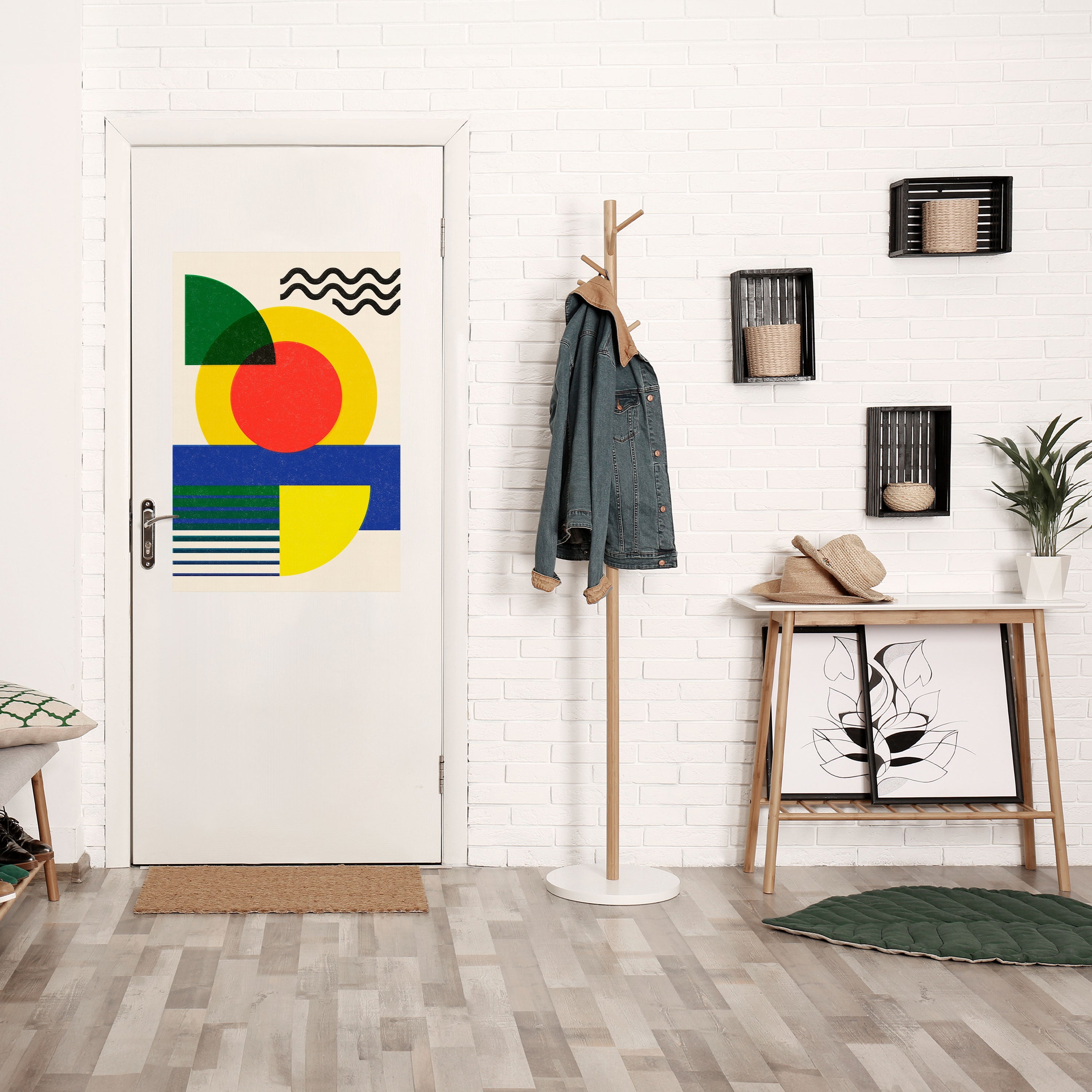 Solnedgångsformation Vertikal poster med självhäftande text
