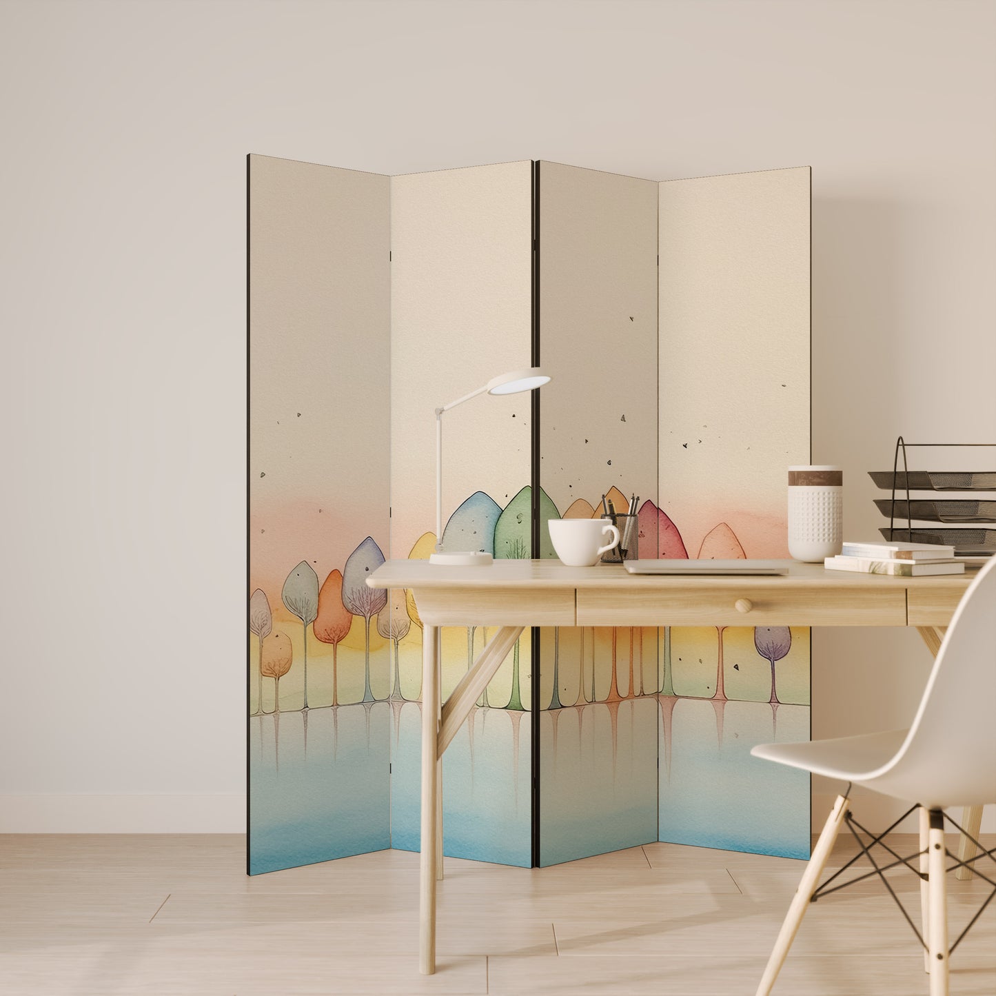 COLORFUL OASIS Rumsavdelare 4 paneler