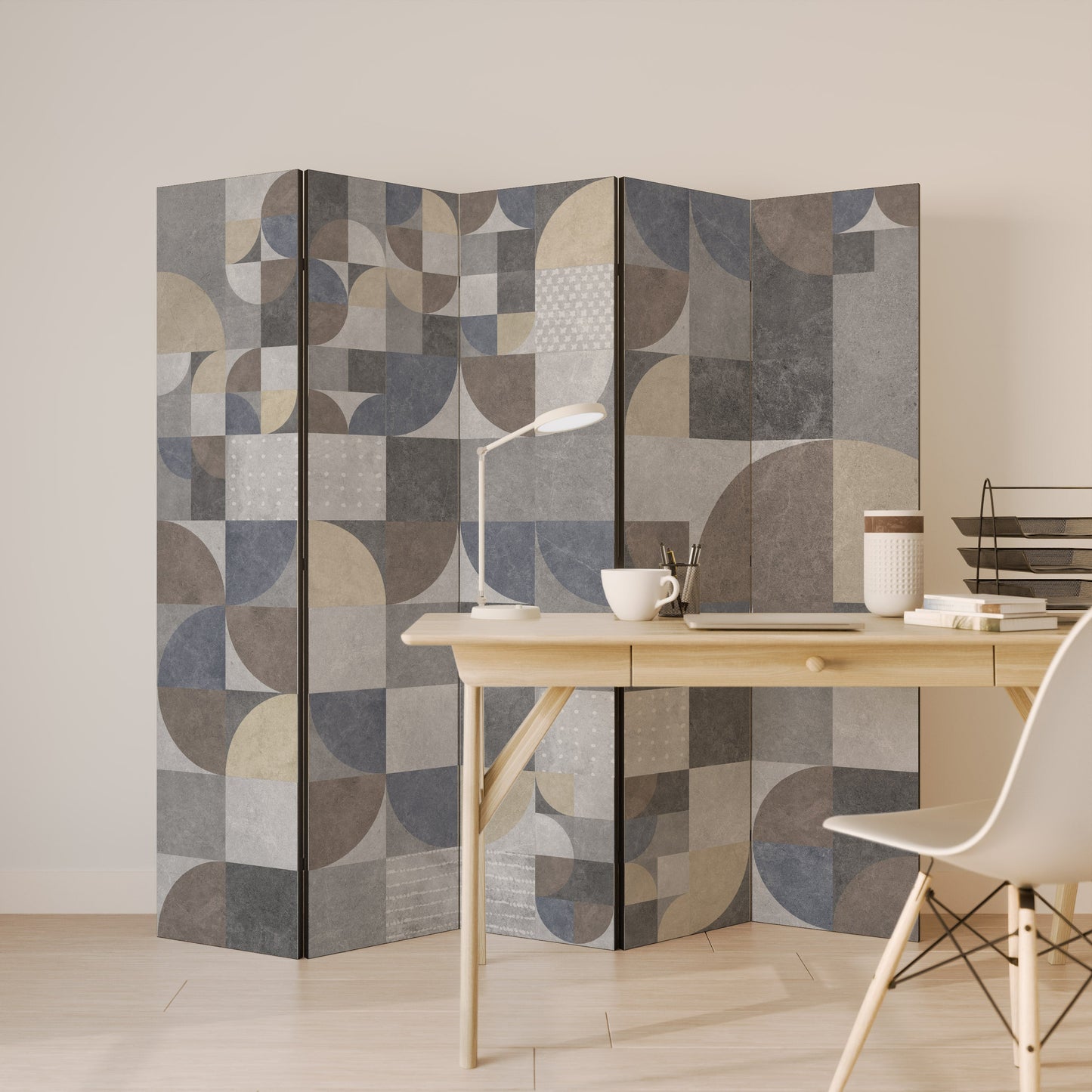 A PIECE OF SHAPE Dekorativ rumsavdelare med 5 paneler