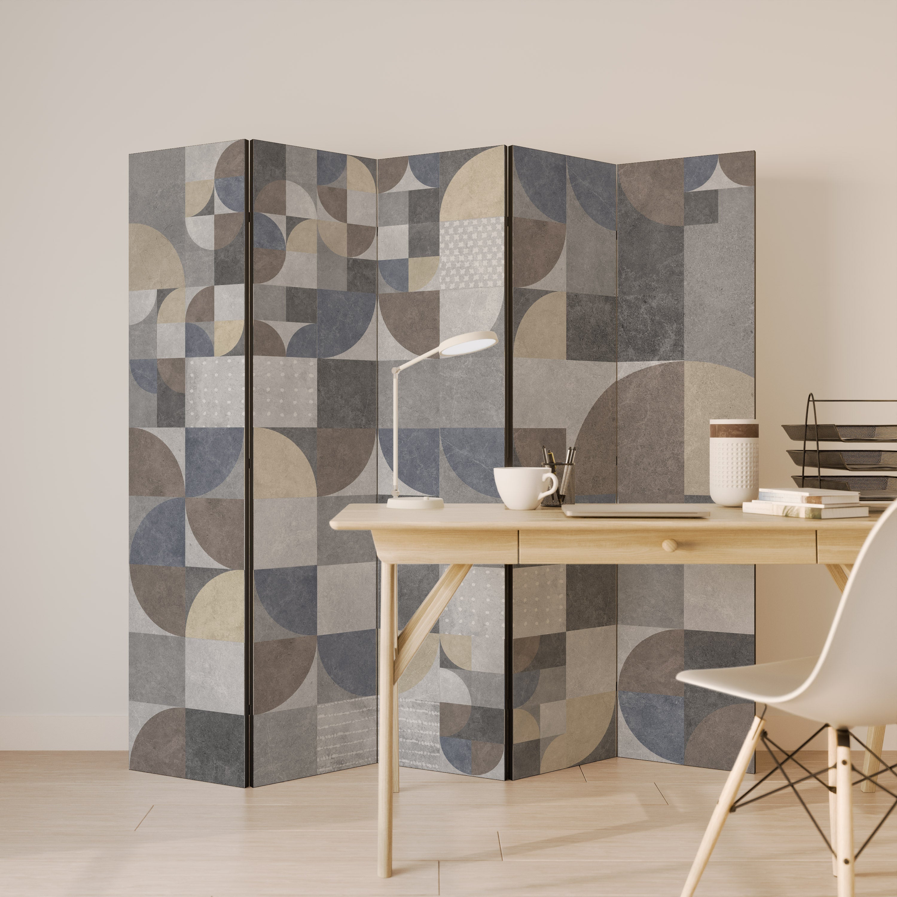 A PIECE OF SHAPE Dekorativ rumsavdelare med 5 paneler