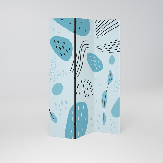 GREENISH FRENZY Decorative 3-Panel Room Divider