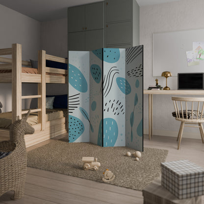 GREENISH FRENZY Dekorativ rumsavdelare med 4 paneler