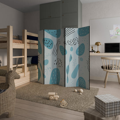 GREENISH FRENZY Dekorativ rumsavdelare med 5 paneler