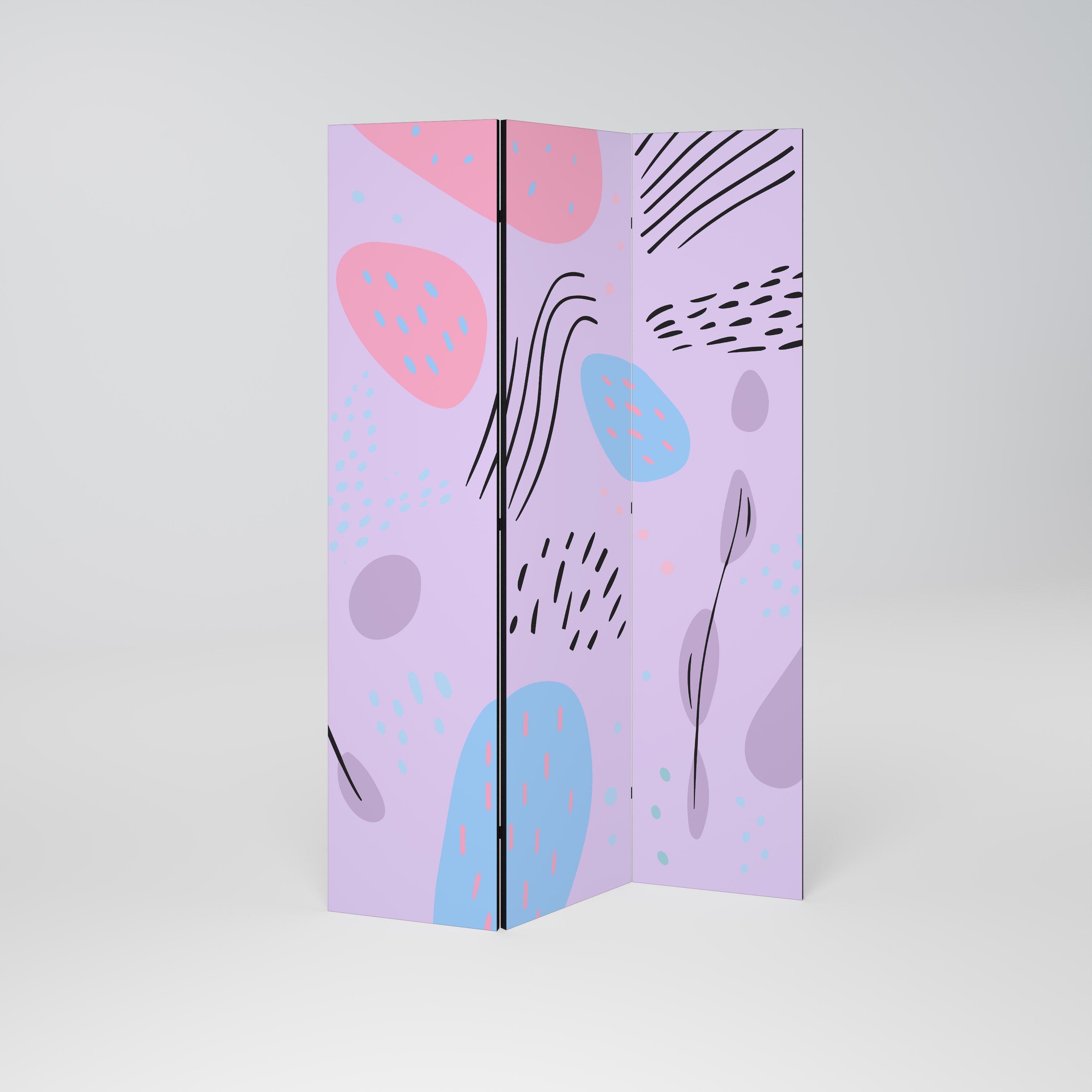 PINKY FRENZY Dekorativ rumsavdelare – 3 paneler