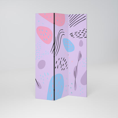 PINKY FRENZY Dekorativ rumsavdelare – 3 paneler