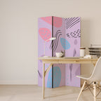 PINKY FRENZY Dekorativ rumsavdelare – 3 paneler