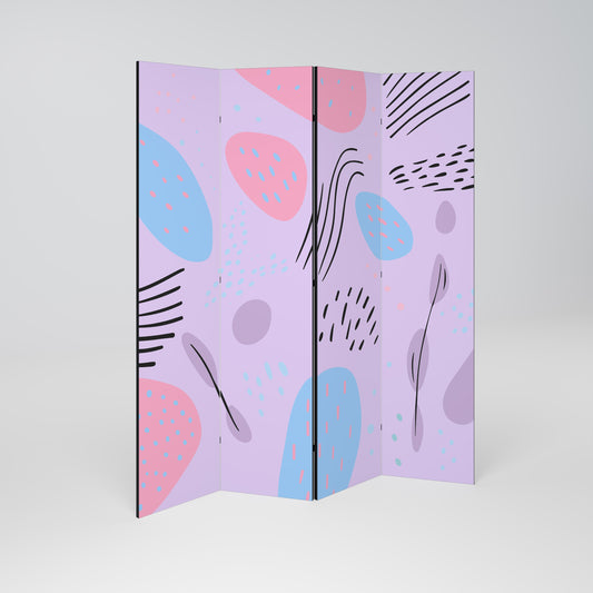 PINKY FRENZY Dekorativ rumsavdelare med 4 paneler