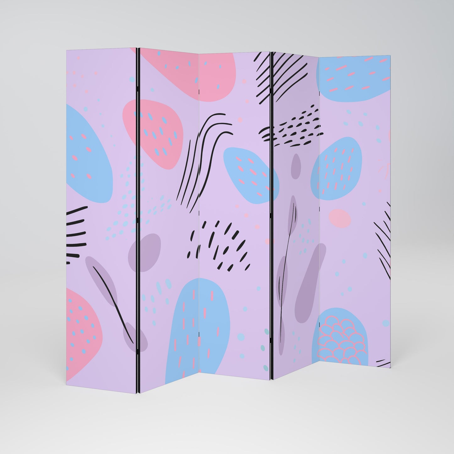 PINKY FRENZY Dekorativ rumsavdelare med 5 paneler