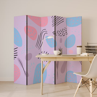 PINKY FRENZY Dekorativ rumsavdelare med 5 paneler